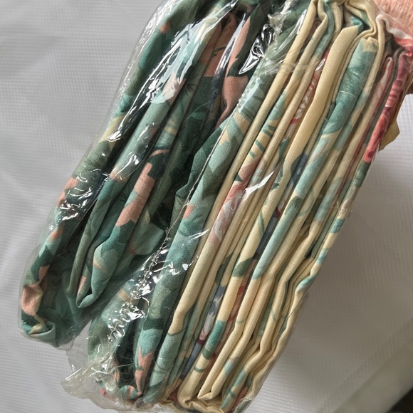 Texmade Signature Collection Queen Sheet Set Floral Yellow Green Sears NOS NEW - Picture 5 of 7